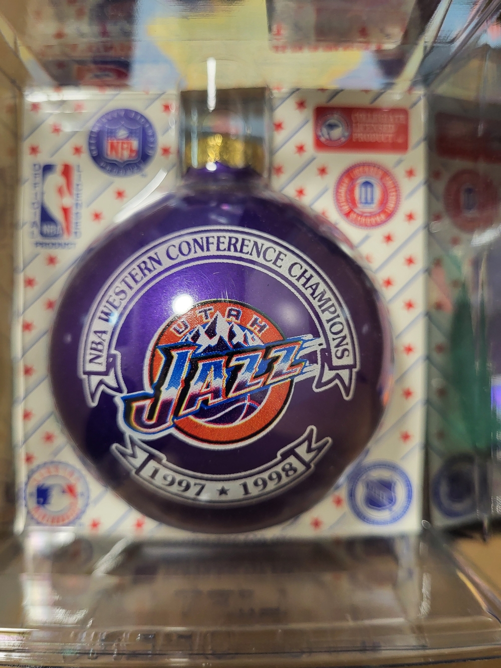 NBA Utah Jazx 1997 1998 Western Confernce Champion Holiday Ornament